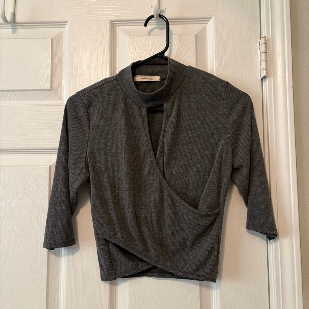 Ribbed Mockneck Top